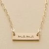 She She Boutique JEWELRY Mama Mini Bar Necklace - Gold