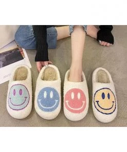 She She Boutique Smiley Face Slippers - White/Blue, Yellow/White, White/Yellow/Blue, White/Yellow, White/Sky Blue OR White/Pink