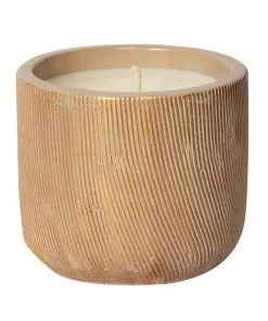 She She Boutique Amber & Teakwood Metallic Brushed Candle