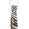 She She Boutique ACCESSORIES Animal Print Key Ring - Light Zebra