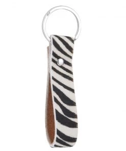She She Boutique ACCESSORIES Animal Print Key Ring - Light Zebra