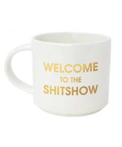 Chez Gagne GIFTS 16 Oz. Stackable Ceramic Mug - Welcome To The Shit Show