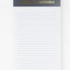 She She Boutique Note Pad - Nothing Is Impossible GIFTS