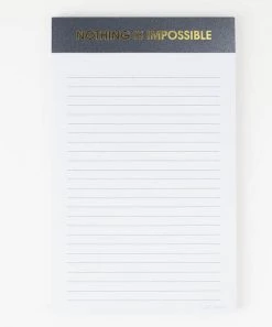 She She Boutique Note Pad - Nothing Is Impossible GIFTS