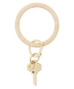 O Venture GIFTS Big O Silicone Key Ring - Gold Confetti