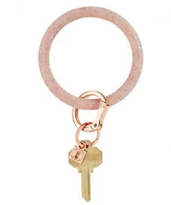 O Venture GIFTS Big O Silicone Key Ring - Rose Gold Confetti