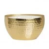 She She Boutique GIFTS Amber & Teakwood Oval Hammered Bowl Candle - Gold