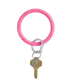 O Venture ACCESSORIES Big O Silicone Key Ring - Tickled Pink Confetti