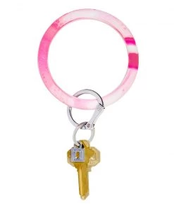 O Venture ACCESSORIES Big O Silicone Key Ring - Tickled Pink Marble