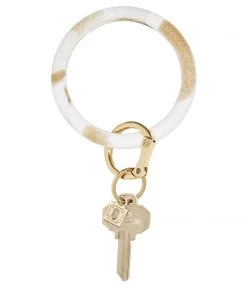 O Venture ACCESSORIES Big O Silicone Key Ring - Gold Rush Marble
