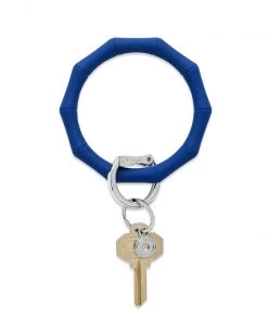 She She Boutique Big O Silicone Bamboo Key Ring - Navy