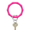 She She Boutique Big O Silicone Bamboo Key Ring- Tickled Pink