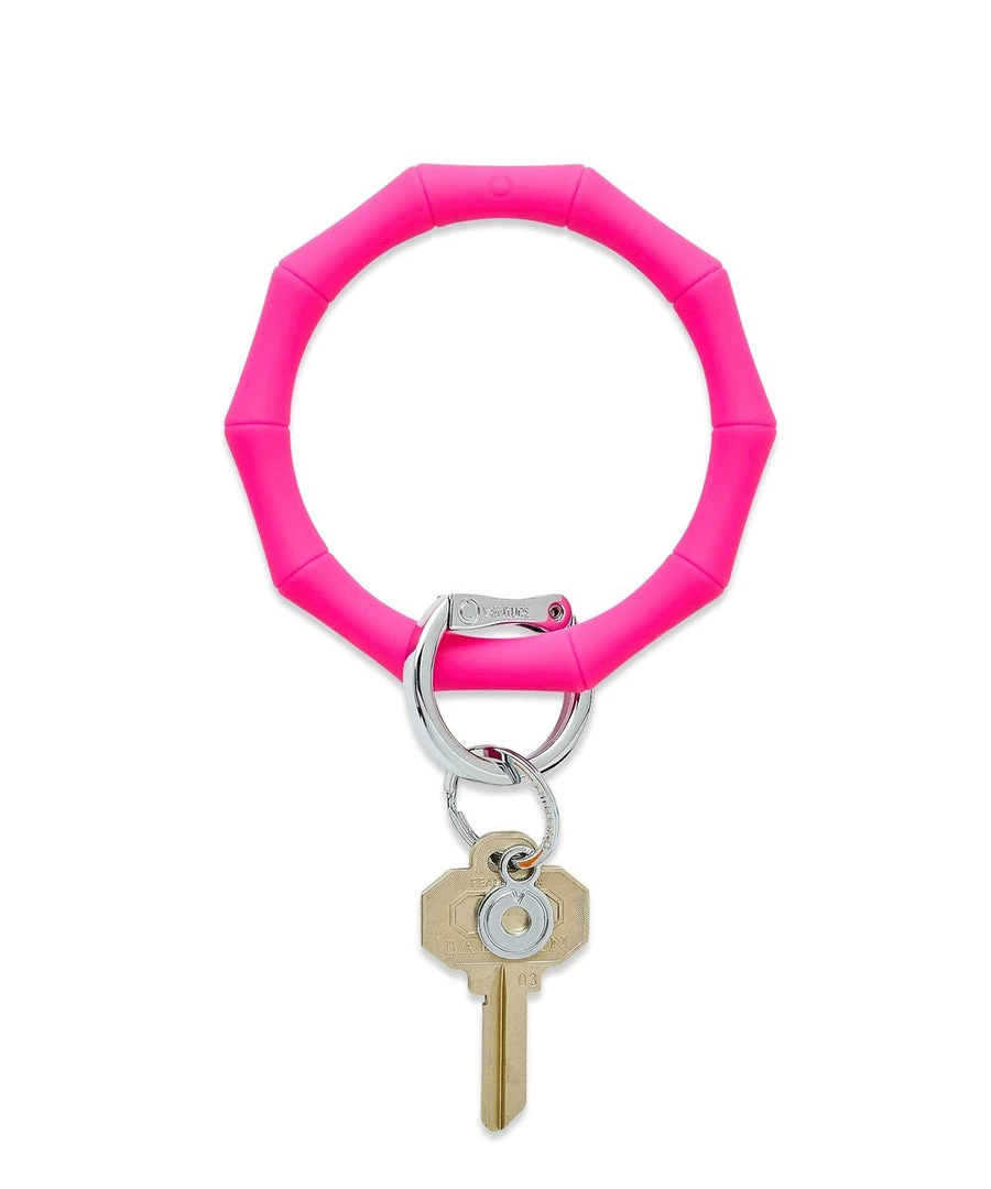 She She Boutique Big O Silicone Bamboo Key Ring- Tickled Pink 3 She She Boutique Big O Silicone Bamboo Key Ring- Tickled Pink