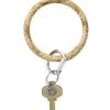 She She Boutique Leather Big O Key Ring - On The Beach Snakeskin
