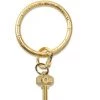 She She Boutique ACCESSORIES Leather Big O Key Ring - Gold Rush Croc