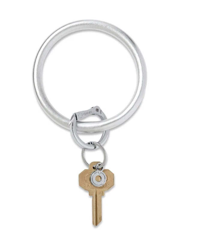 She She Boutique ACCESSORIES Leather Big O Key Ring - Quicksilver 3 She She Boutique ACCESSORIES Leather Big O Key Ring - Quicksilver