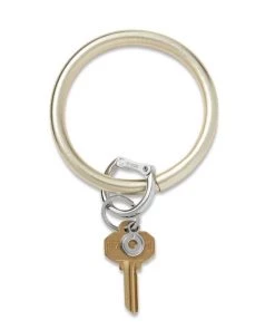 She She Boutique Leather Big O Key Ring - Solid Gold Rush