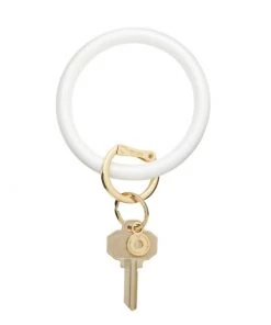 She She Boutique Pearlized Big O Key Ring - Marshmellow ACCESSORIES
