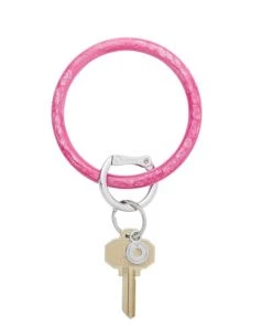 She She Boutique Resin Big O Key Ring - Pink Topaz