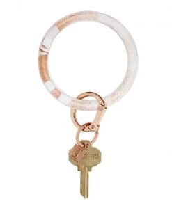 O Venture Big O Silicone Key Ring - Rose Gold Marble ACCESSORIES