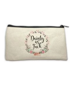 She She Boutique Canvas Cosmetic Bag - Dainty As F*ck