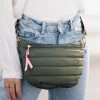 She She Boutique Jolie Puffer Belt Bag - Olive NEW ARRIVALS