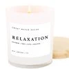 She She Boutique White Jar Candle With Wood Lid - Relaxation GIFTS