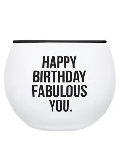 She She Boutique Roly Poly Glass - Happy Birthday Fabulous You GIFTS