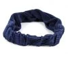 She She Boutique Pleated Criss Cross Headband - Navy