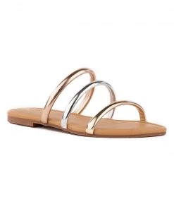 She She Boutique BC Footwear Side Hustle Sandal - Metallic OR Pastel Multi SHOES