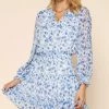 She She Boutique Floral Print Dress - Blue/White CLOTHING