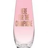 She She Boutique Stemless Champagne Glass - Here For The Champagne GIFTS
