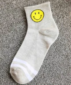 She She Boutique Smiley Face Socks - Black, Grey OR White CLOTHING