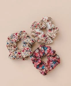 She She Boutique ACCESSORIES Floral Scrunchie - Burgundy OR Prairie