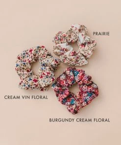 She She Boutique ACCESSORIES Floral Scrunchie - Burgundy OR Prairie