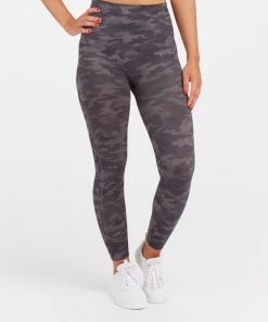 Spanx Look At Me Now Seamless Leggings - Heather Grey Camo CLOTHING
