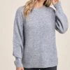 She She Boutique Crew Neck Sweater - Ivory OR Heather Grey - FINAL SALE CLOTHING