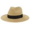 She She Boutique Straw Hat With Solid Black Band - Khaki ACCESSORIES 2 She She Boutique Straw Hat With Solid Black Band - Khaki ACCESSORIES