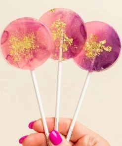 She She Boutique Purple & Pink Watercolor Lollipop - Passionfruit Flavor GIFTS