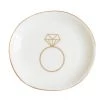 She She Boutique Engagment Ring Jewelry Dish - White/Gold GIFTS
