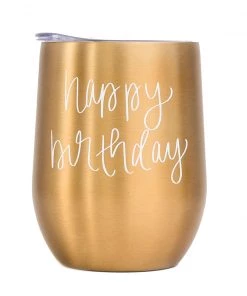 She She Boutique Wine Metal Tumbler - Happy Birthday GIFTS
