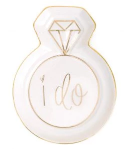 She She Boutique I Do Jewelry Dish - Cream/Gold