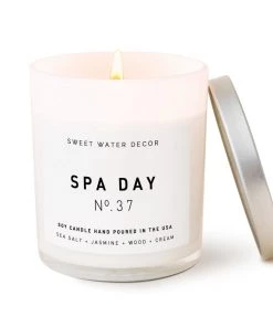 She She Boutique White Jar Candle With Silver Lid - Spa Day GIFTS