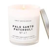 She She Boutique White Jar Candle - Palo Santo Patchouli