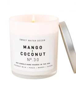 She She Boutique GIFTS White Jar Candle - Mango + Coconut