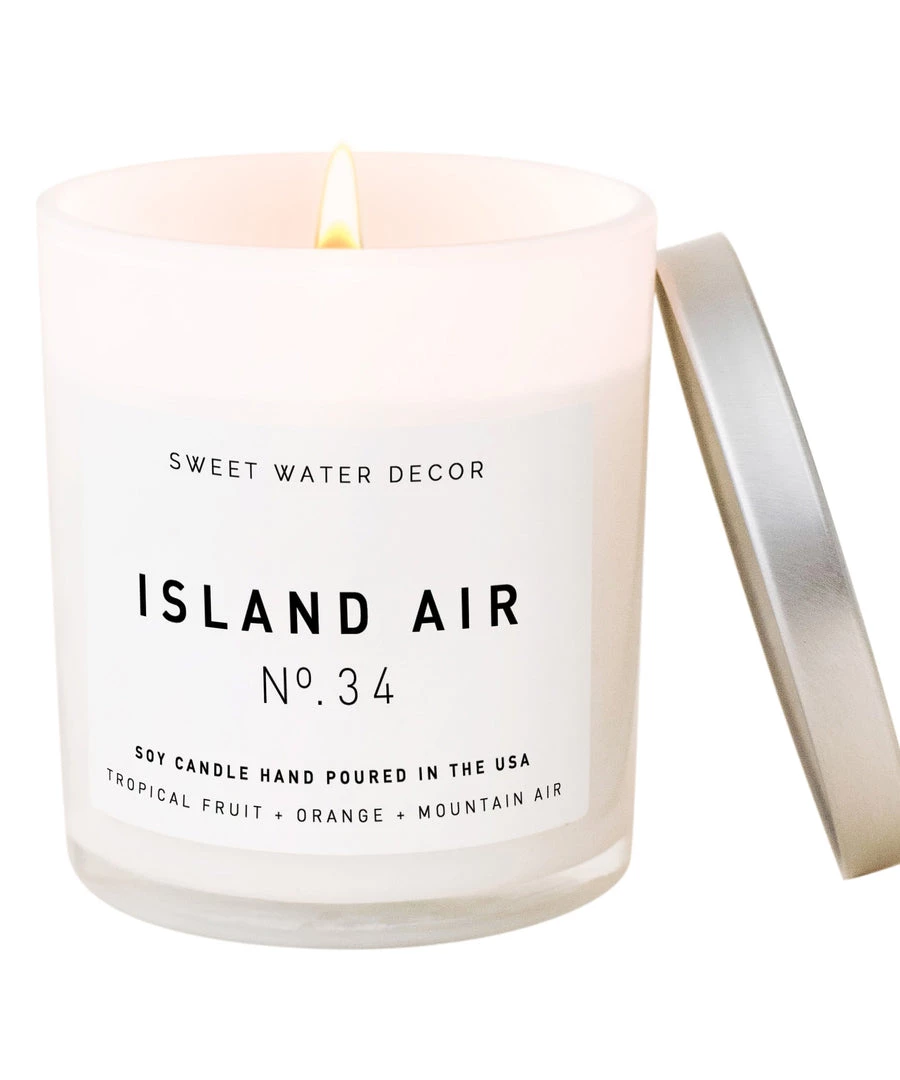 She She Boutique White Jar Candle - Island Air GIFTS 3 She She Boutique White Jar Candle - Island Air GIFTS