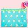 She She Boutique GIFTS Daisy Medium Pouch - Blue/Yellow