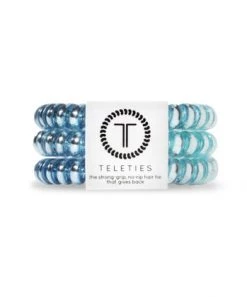 Teleties Small Coil Hair Tie Set - Blue Sapphire