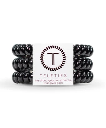 Teleties ACCESSORIES Small Coil Hair Tie Set - Jet Black 3 Teleties ACCESSORIES Small Coil Hair Tie Set - Jet Black