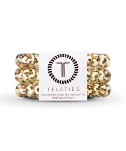 Teleties ACCESSORIES Small Coil Hair Tie Set - Leopard